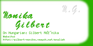 monika gilbert business card